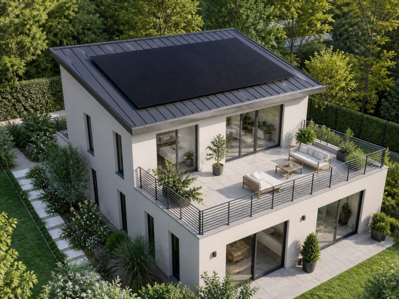 Solaranlage auf dem Dach